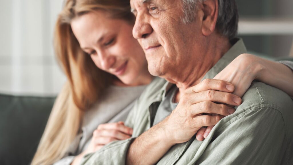 senior atteint d'Alzheimer et de dépression